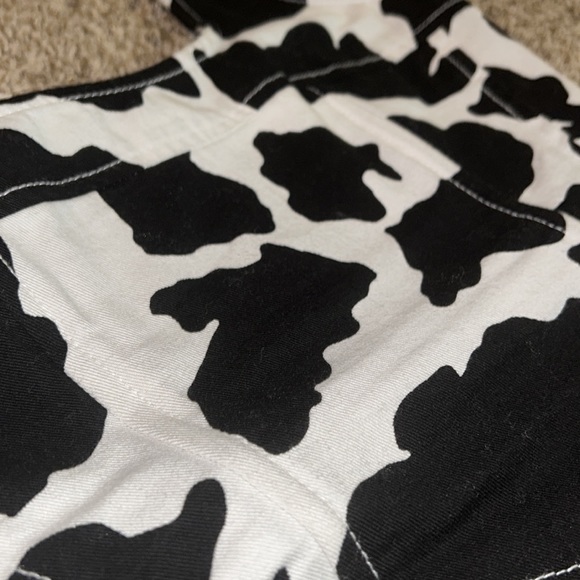 Cow print crop top - corset - 100% cotton - western wear cow print top NWT - Picture 3 of 4
